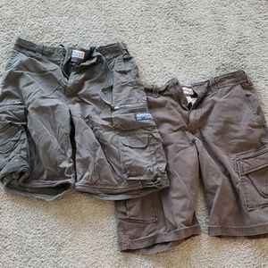 2 pair of cargo shorts aeropostal